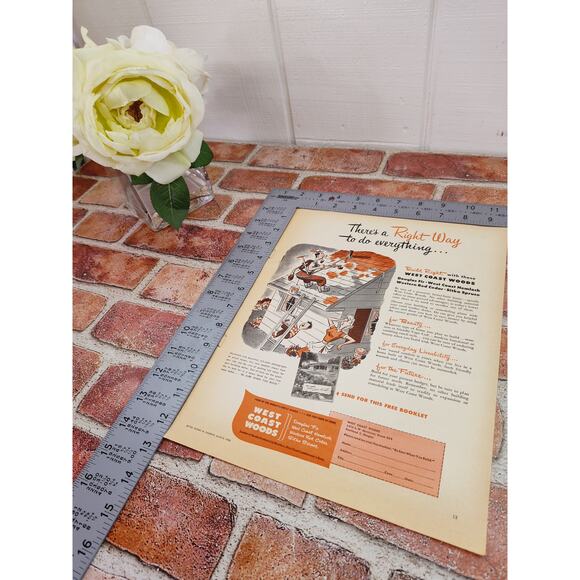 1950 West Coast Woods "There's A RIGHT WAY To Do Everything..." Vtg Print Ad - Picture 5 of 7